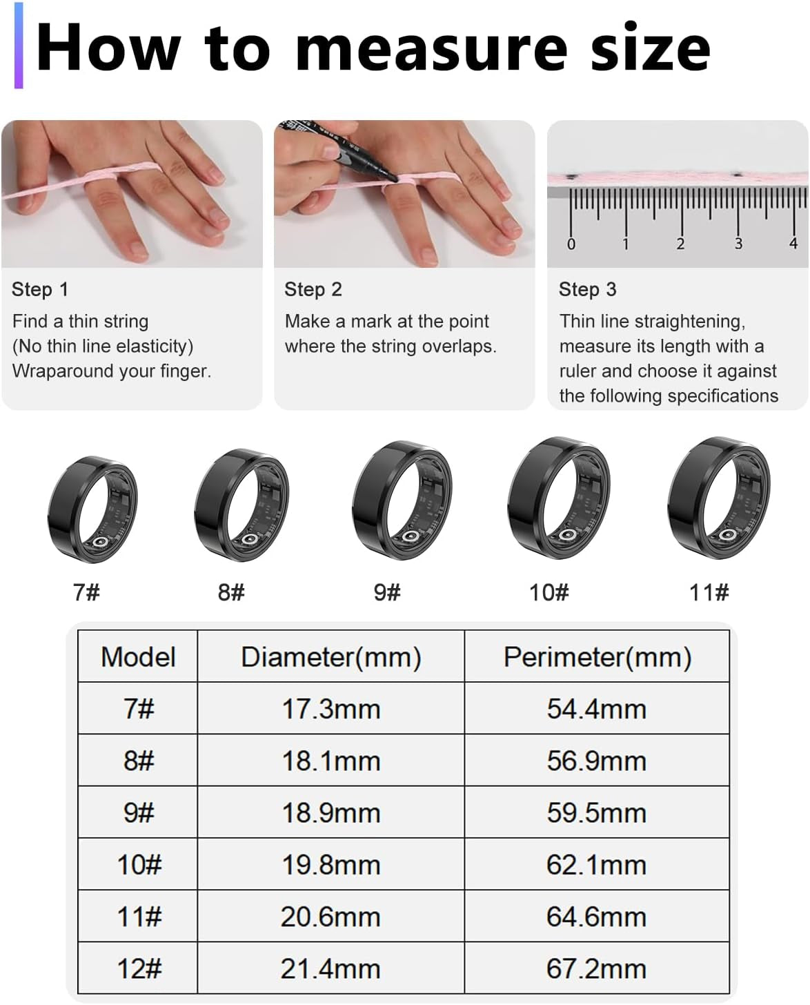 2025 Smart Health Tracking Ring for Men and Women - IP68 Waterproof Fitness Tracker with Sleep Monitoring, Heart Rate, Blood Oxygen, Step Count, Distance, Caloric Tracking, Air Shutter, and 7-Day Charging Case