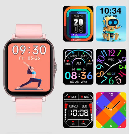 Advanced Smart Fitness Tracker Watch for Android/iOS - IP68 Waterproof, Heart Rate and Blood Oxygen Monitoring, Sleep Analysis, 8 Sports Modes, Breath Training, Weather Updates - 1.69-Inch Display for Men and Women (Rose Gold)