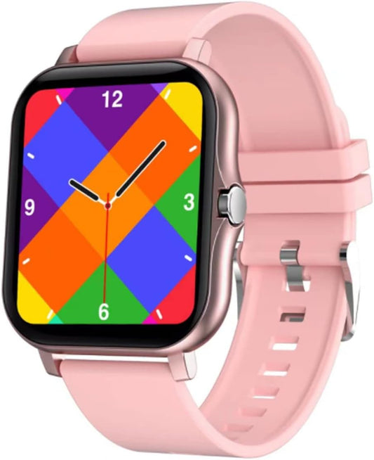 Advanced Smart Fitness Tracker Watch for Android/iOS - IP68 Waterproof, Heart Rate and Blood Oxygen Monitoring, Sleep Analysis, 8 Sports Modes, Breath Training, Weather Updates - 1.69-Inch Display for Men and Women (Rose Gold)